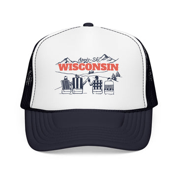 Wisconsin Après-ski Trucker Hat — Foam Mesh Cap