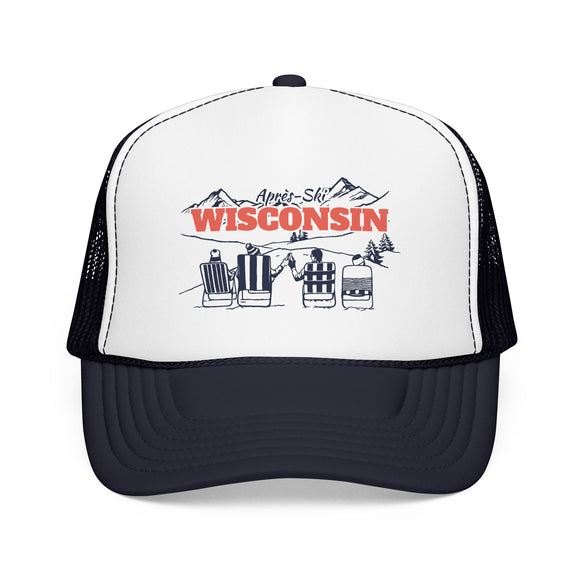 Wisconsin Après-ski Trucker Hat — Foam Mesh Cap