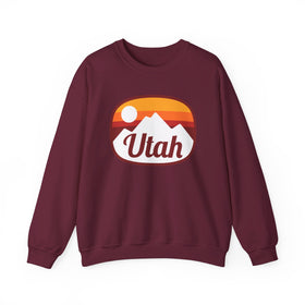 Utah Sweatshirt - Unisex Retro Ombre Utah Crewneck Sweatshirt