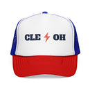Cleveland, Ohio Retro Trucker Hat - Lightning Foam Cap-4
