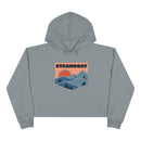 Women's Steamboat, Colorado Crop Hoodie - Premium Mountain Crop Sweatshirt-3