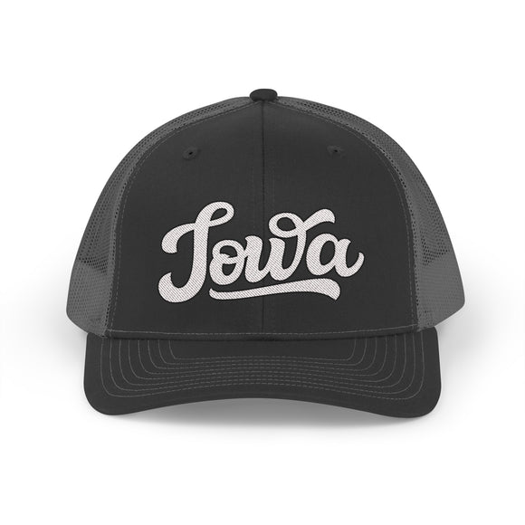 Iowa Snapback Trucker Cap - Embroidered Iowa Hat