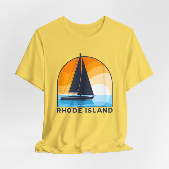 Rhode Island T Shirt - Retro Sailboat Rhode Island Tee