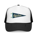 Lake Clark National Park Pennant Trucker Hat — Vintage Foam Mesh Cap-3