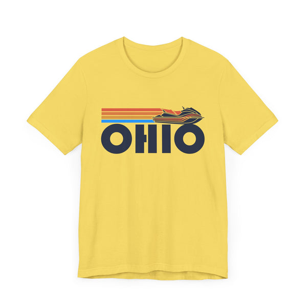 Ohio T Shirt - Retro Jetski PWC Graphic Ohio Tee