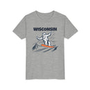 Wisconsin Yeti Snowboard Youth Tee - Kids Skiing Shirt-3