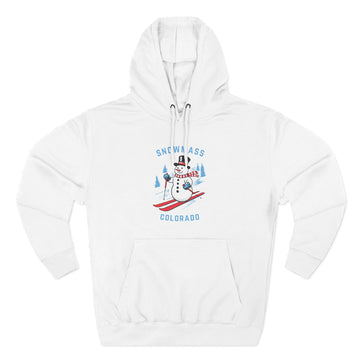 Premium Snowmass, Colorado Skiing Snowman Hoodie