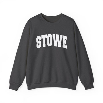 Buy dark-heather Stowe, Vermont Sweatshirt - Unisex Graphic Crewneck