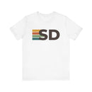 San Diego, California tee - SD t shirt retro stripes-2
