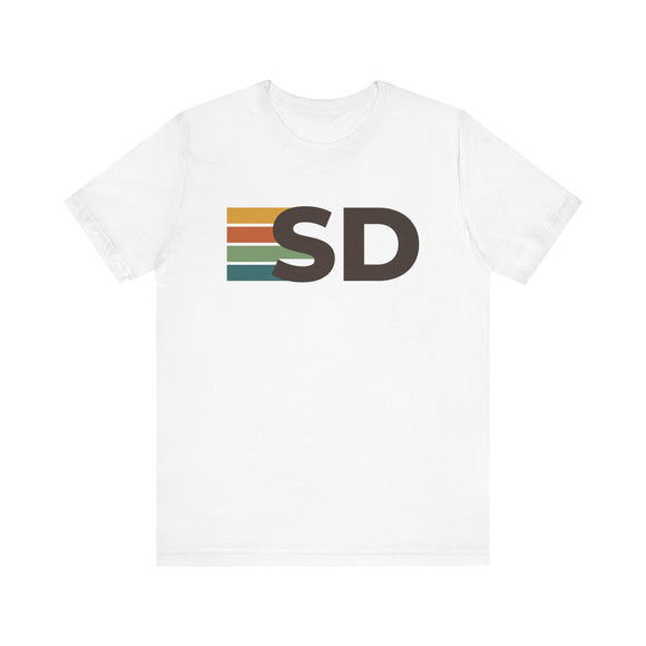 San Diego, California tee - SD t shirt retro stripes