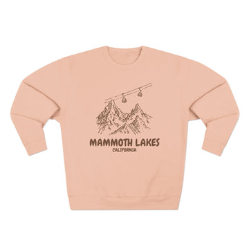 Buy pale-pink Premium Mammoth Lakes, California Gondola Ski Mountain Sweatshirt