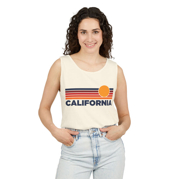 California Retro Sunstripe Tank Top | Comfort Colors - 100% Cotton