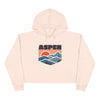 Women's Aspen, Colorado Crop Hoodie - Premium Mountain Crop Sweatshirt