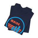 Maine T Shirt - Retro Trees Maine Tee-19