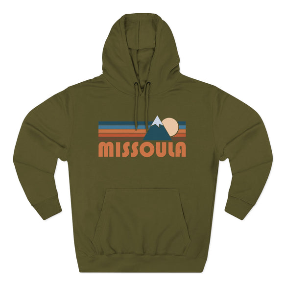 Missoula, Montana Hoodie - Retro Mountain Unisex Sweatshirt