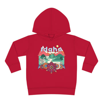 Idaho Toddler Hoodie - Boho Mountain Unisex Idaho Toddler Sweatshirt