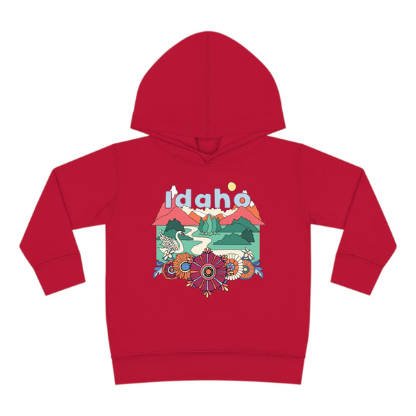 Idaho Toddler Hoodie - Boho Mountain Unisex Idaho Toddler Sweatshirt