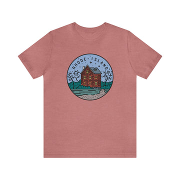 Buy heather-mauve Rhode Island T-Shirt - Unisex Rhode Island Shirt