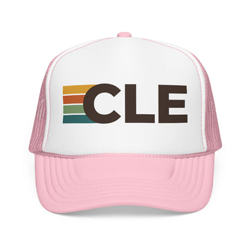 Buy light-pink-white Cleveland, Ohio Trucker Hat - CLE retro cap