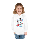 Alaska Toddler Hoodie - Unisex Skiing Snowman Alaska Sweatshirt-8