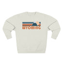 Premium Wyoming Retro Mountain Graphic Sweatshirt-1