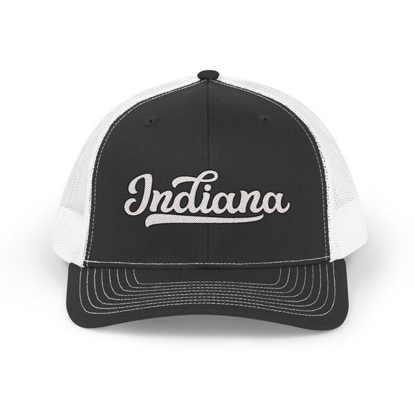 Indiana Snapback Trucker Cap - Embroidered Indiana Hat