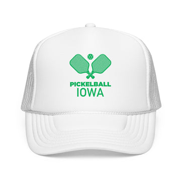 Buy white Iowa Pickleball Trucker Hat - Foam Iowa Cap
