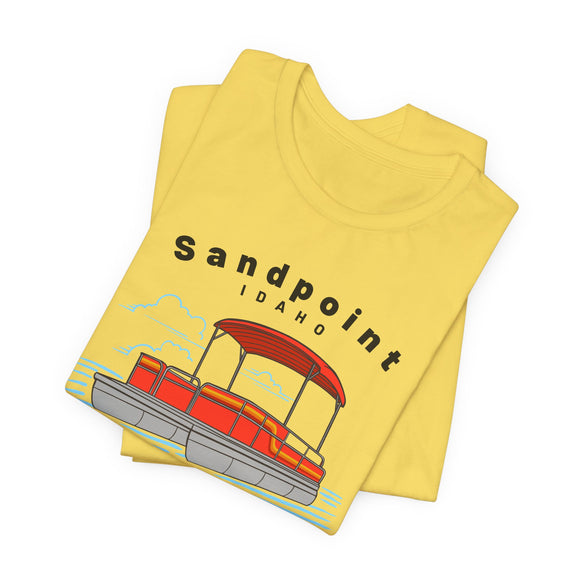 Sandpoint, Idaho T Shirt - Pontoon Boat Tee