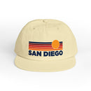 San Diego, California retro sunset Surf Cap | vintage striped sun state hat-10