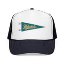 Haleakala National Park Pennant Trucker Hat — Vintage Foam Mesh Cap-1