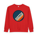 Seattle, Washington Toddler Sweatshirt - Retro Seattle Toddler Crewneck Sweatshirt-4