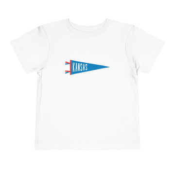 Kansas Pennant Toddler Tee - Kids State Pride Shirt - 0