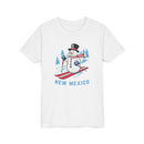 New Mexico Youth Skiing Snowman Tee - Kids T Shirt-6