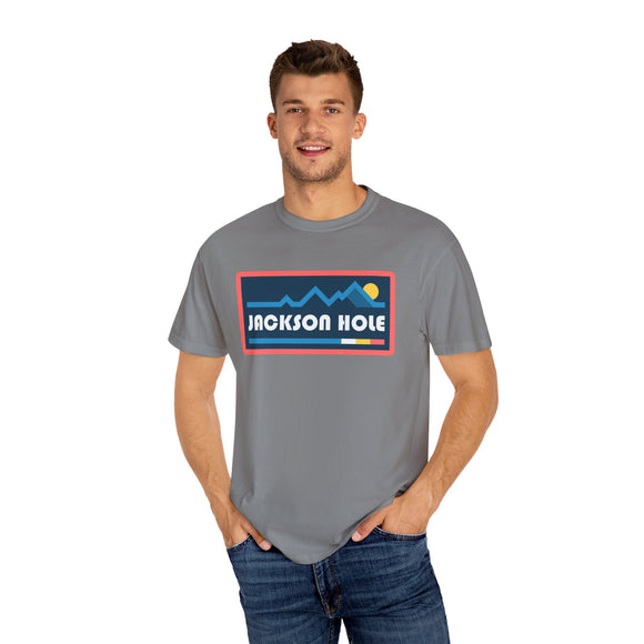 Jackson Hole, Wyoming Graphic Tee, Comfort Colors Retro Mountain Unisex Jackson Hole T shirt