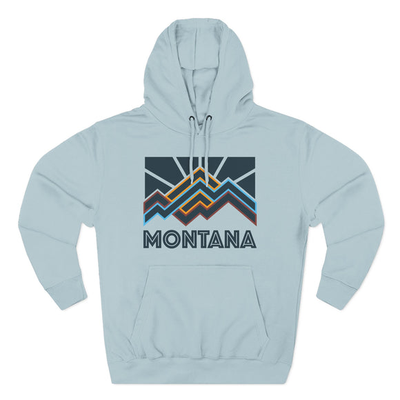 Montana Hoodie - Retro Mountain Unisex Sweatshirt