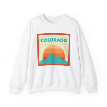 Retro Colorado Sweatshirt, Mountain Sun Design, Unisex Crewneck, Gift for Outdoorsy Friends, Vintage Colorado Jumper