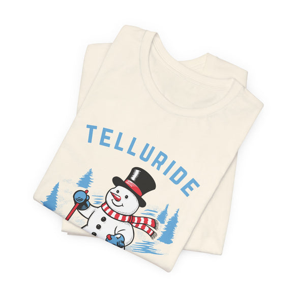 Telluride, Colorado T Shirt - Ski Snowman Graphic Tee