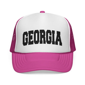 Buy pink Georgia Retro Collegiate Style Trucker Hat