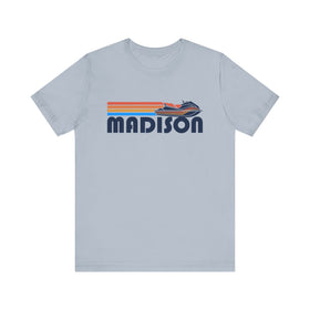 Buy light-blue Madison, Wisconsin T Shirt - Retro Jetski PWC Graphic Tee