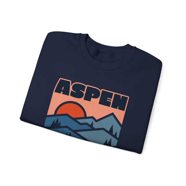Aspen, Colorado Sweatshirt Retro Mountains, Aspen Unisex Graphic Crewneck