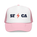 San Francisco, California Retro Trucker Hat - Lightning Foam Cap-3