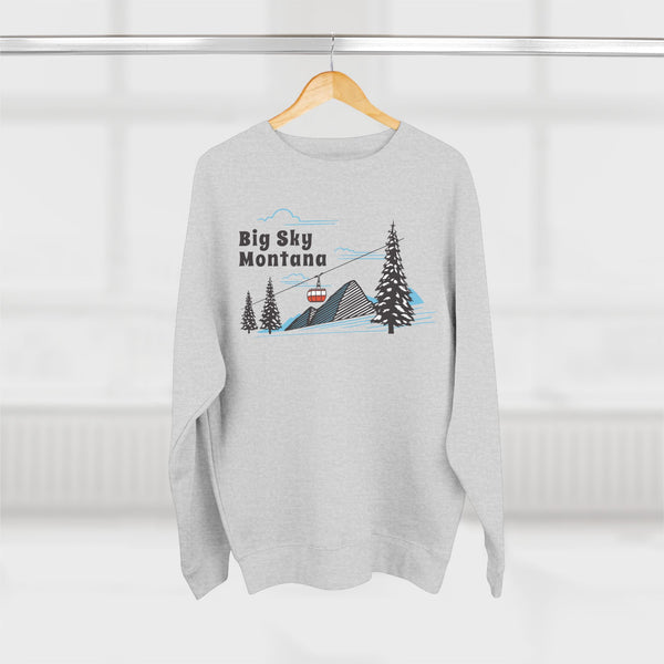 Premium Big Sky, Montana Sweatshirt Unisex Crewneck, Premium Sweatshirt, Crewneck Jumper, Ski Resort Apparel