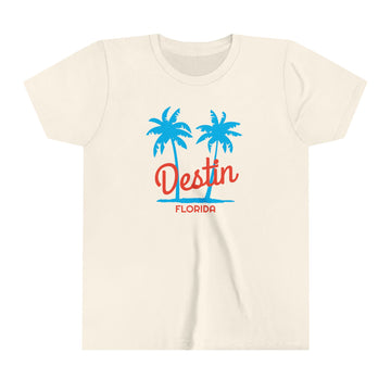 Buy natural Destin, Florida Youth Shirt - Retro Palm Tree Destin Kid's T-Shirt