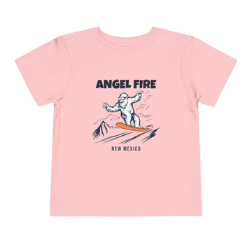 Buy pink Angel Fire, New Mexico Yeti Snowboard Toddler Tee