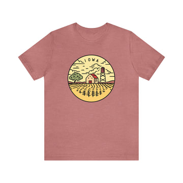 Buy heather-mauve Iowa T-Shirt - Unisex Iowa Shirt