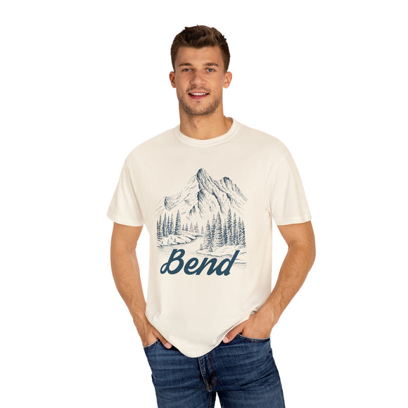 Bend, Oregon Graphic Tee - Mountain Illustration Bend T Shirt
