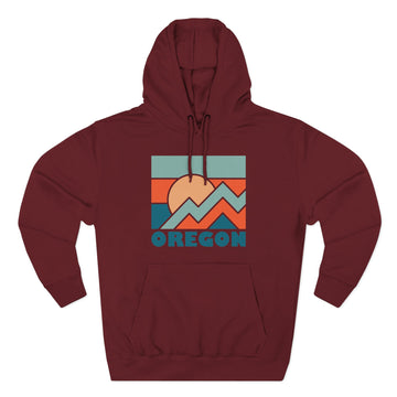 Oregon Hoodie - Retro Mountain Unisex Sweatshirt