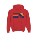 Alaska Youth Hoodie Retro Mountain, Kids Pullover, Vintage Style Alaska Sweatshirt-5