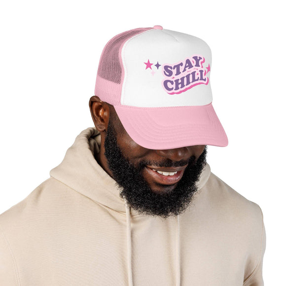 Kids Stay Chill Trucker Hat Boho - Youth Snapback Cap