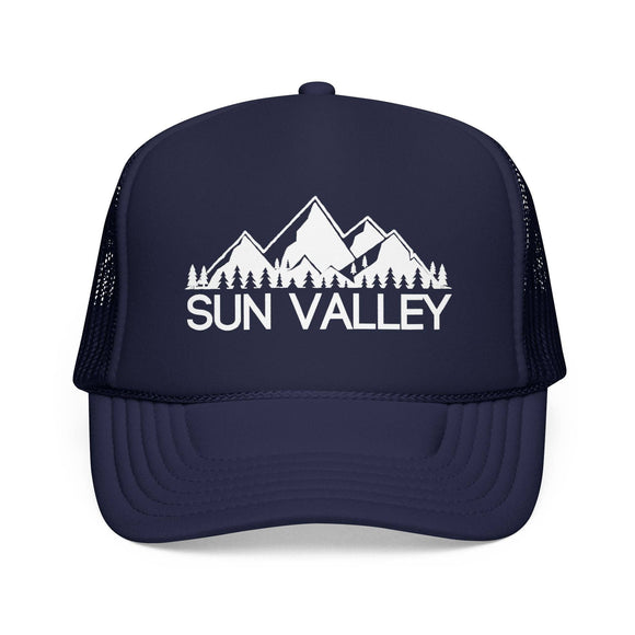 Kids Sun Valley, Idaho Trucker Hat - Youth Snapback Cap on white background